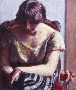 Seated Woman With Roses by Roderic O'Conor