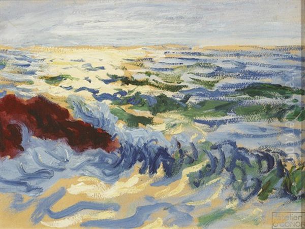 Coastal Scene, Evening Or Turbulent Sea, Brittany - view 1