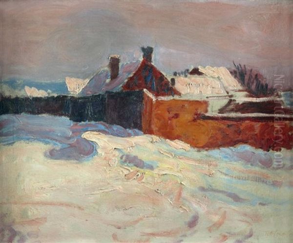 Ferme Dans La Neige A Pont Aven - view 1