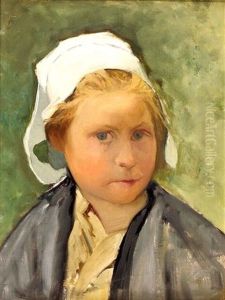 Young Girl In Pont-aven Headdress by Roderic O'Conor