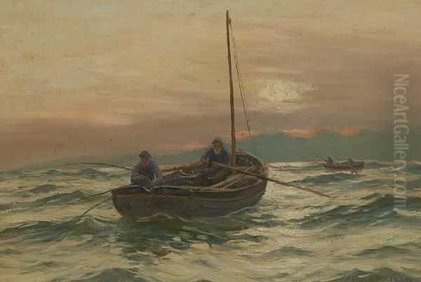 Fisherman In The Boat "troon" On The Firth Ofclyde - view 1