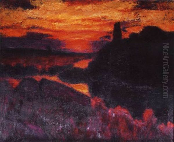Sunset At Pont-aven - view 1