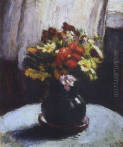Fleurs Des Champs Dans Un Vase De Ceramique