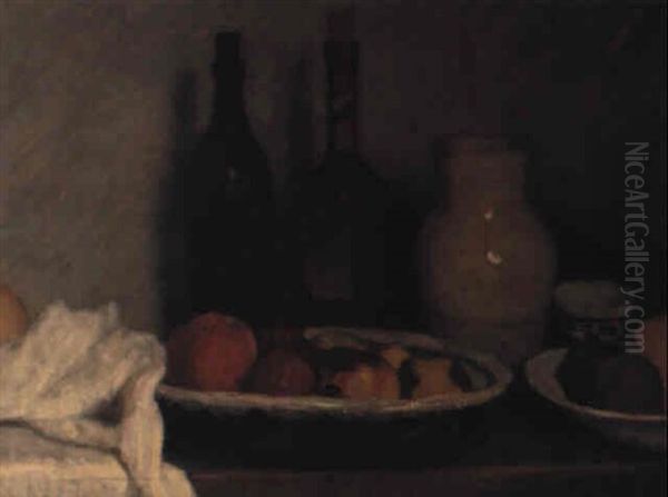 Still Life With Apples, Bottles, And Jug - view 1