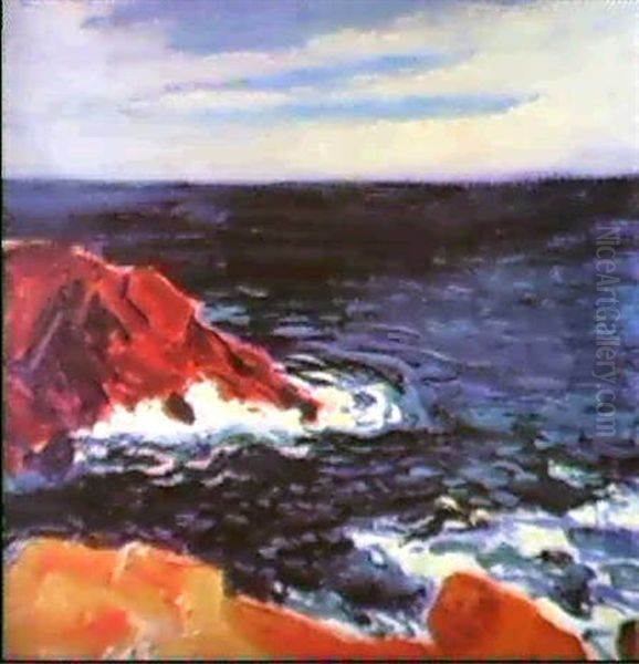 Blue Sea And Rocks, Brittany, Pont Aven (ca 1897) - view 1
