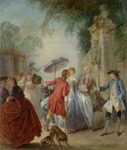 Galante Gesellschaft In Einem Park by Francois Octavien