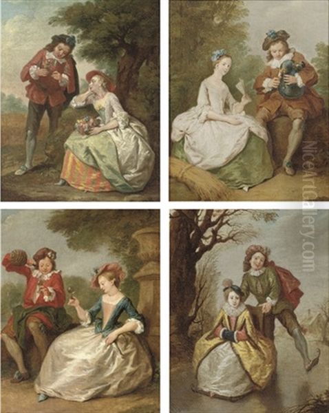 The Four Seasons - A Couple With Flowers (+ 3 Others; 4 Works) - view 1
