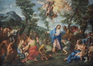 The Feeding Of The Five Thousand by Giovanni Odazzi