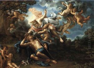 Diana Ed Endimione Con Amorini by Giovanni Odazzi