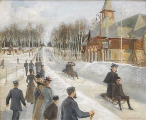 Kalkakning I Skansenbacken by Tycko Bror Oedberg