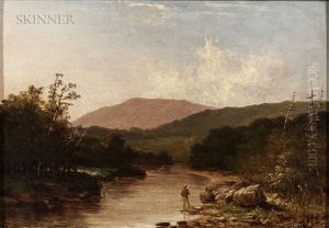 Fishermen By A Mountain Stream