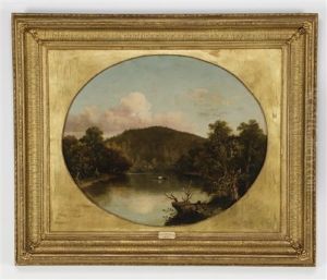River Landscape With Figures by Walter Mason Oddie