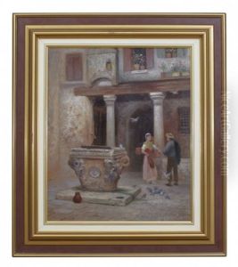 Flicka Vid Brunn by Frans Wilhelm Odelmark