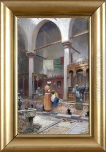 Badhusscen, Kairo by Frans Wilhelm Odelmark