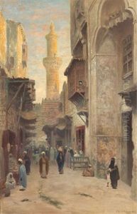 Nordafrikansk Stadsmiljo by Frans Wilhelm Odelmark