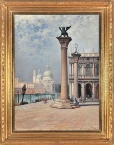 Markusplatz Mit Blick Auf Santa Maria Della Salute, Venedig Markusplatz Mit Blick Auf Santa Maria Della Salute, Venedig