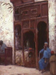 Le Cafe Au Caire by Frans Wilhelm Odelmark