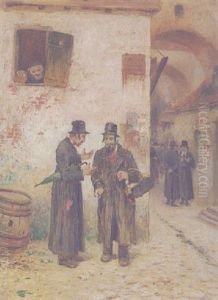 A Stroll In Town by Frans Wilhelm Odelmark