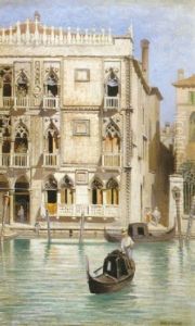 Kanalmotiv, Venedig by Frans Wilhelm Odelmark