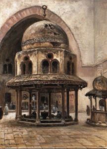 Mouskaen Sultan Hassan, Cairo by Frans Wilhelm Odelmark