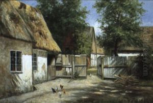Sommarmotiv Med Sk+nsk G+rd - Skan"r by Frans Wilhelm Odelmark