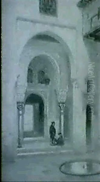 Marockansk Stadsbild Med Figurer - view 1