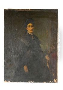 Portrait Of Queen Amalia Of Greece by Aristides Oeconomo