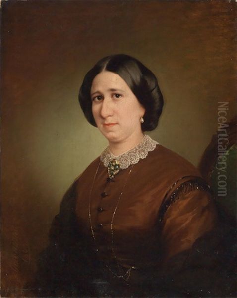 Portrait Of A Woman With White Lace Collar - view 1