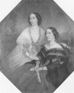 Double-portrait Of The Countesses Von Fichtenau by Aristides Oeconomo
