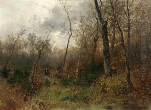 Im Herbstwald by Georg Oeder