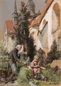 Auf Dem Friedhof by Ernst Erwin Oehme