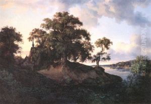 Abend Am See by Ernst Ferdinand Oehme