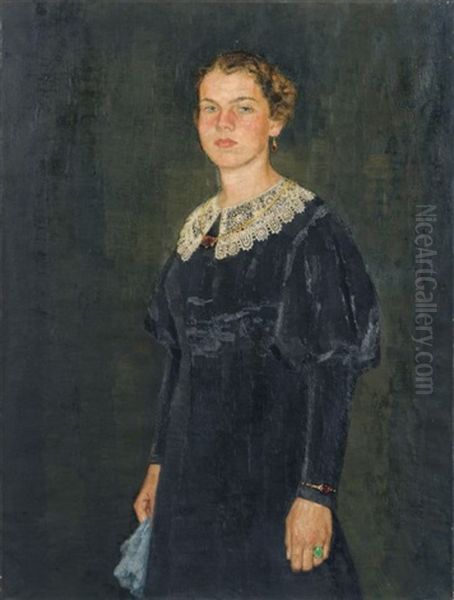 Bildnis Einer Jungen Dame Mit Spitzenkragen - view 1