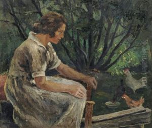 Ruth Im Garten by Hanns Oehme