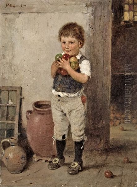 Boy With Apples - view 1