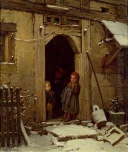 Warten Auf Das Christkind by Hugo Oehmichen