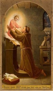 Das Christuskind Erscheint Dem Hl. Franziskus by Baronin Anna Maria Freiin von Oer