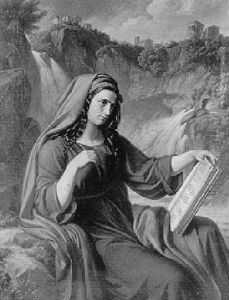 Sybille Vor Den Wasserfallen Von Tivoli by Theobald Freiherr von Oer