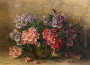 Rhododendrons In A Vase by Frans David Oerder