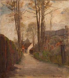 A Village Lane by Frans David Oerder