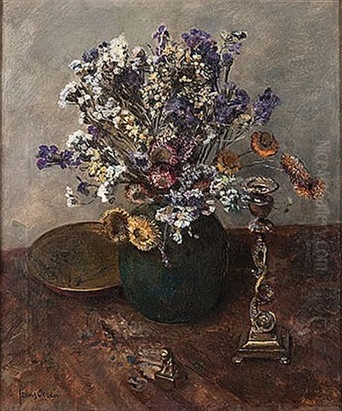 Flower Study With Brass Ornaments - view 1