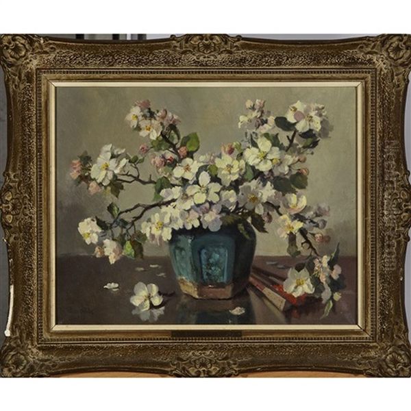 Apple Blossoms In A Ginger Jar - view 1