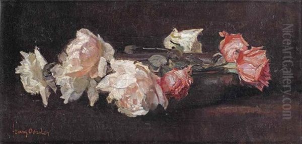 White And Pink Roses In A Bowl - view 1