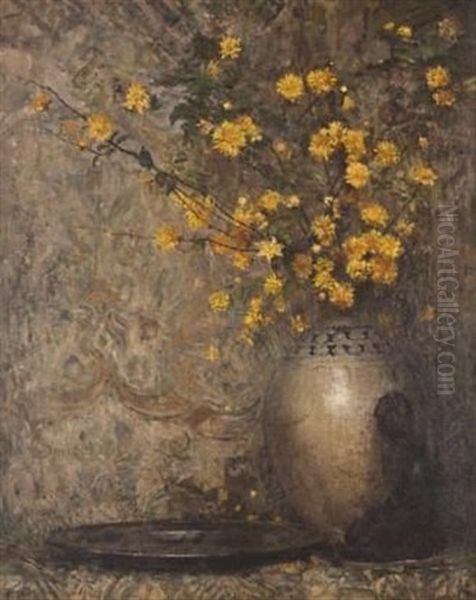 Still Life With Vase And Oriental Figure - view 1