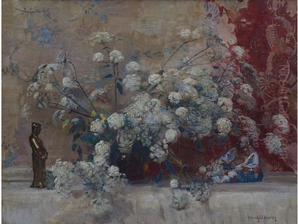 Still Life With Cow Parsley And Oriental Figures - view 1