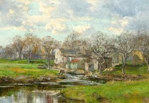 View Of A Village by Olive Parker Black