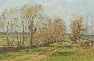 Cattle On A Path by Olive Parker Black