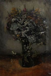 Bloemstilleven Met Veldboeket In Vaas Bloemstilleven Met Veldboeket In Vaas