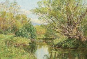 A Brook In Summer by Olive Parker Black