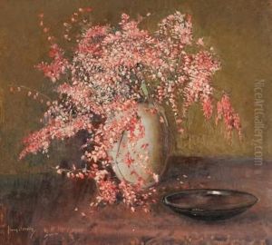 Whispy Pink Flowers by Frans David Oerder